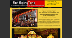 Desktop Screenshot of maxsalleghenytavern.com